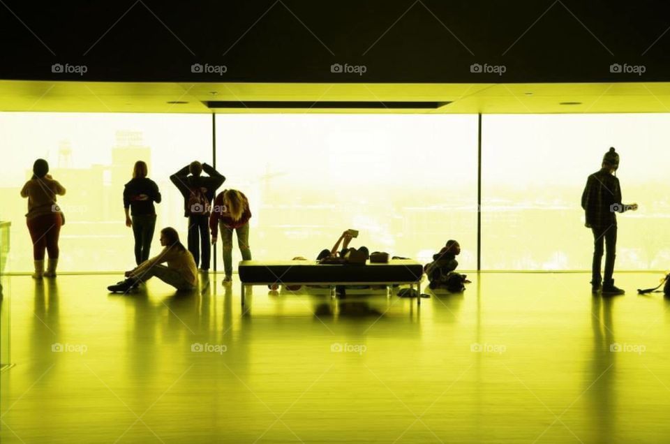 Silhouette, Reflection, People, Man, Airport