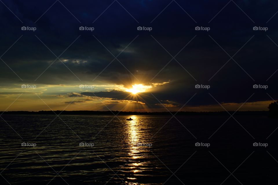 beautiful spring sunset