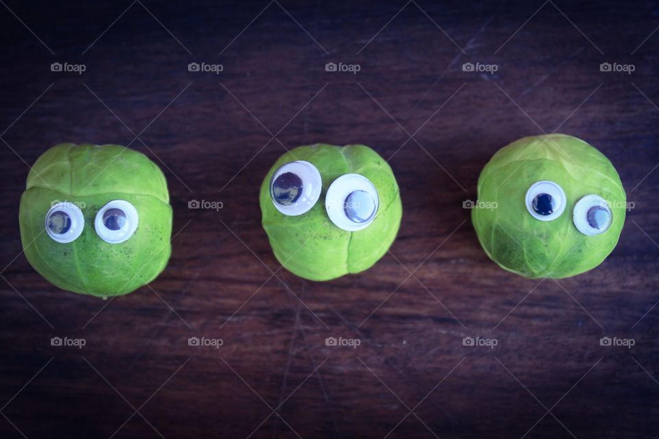 The brussel sprouts with eyes