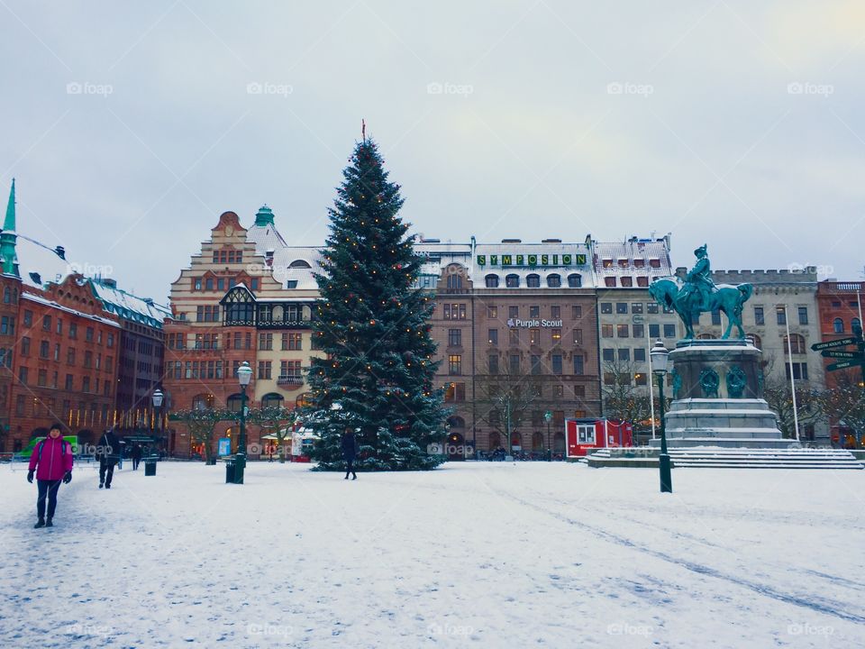 Winter view in Malmö Sweden