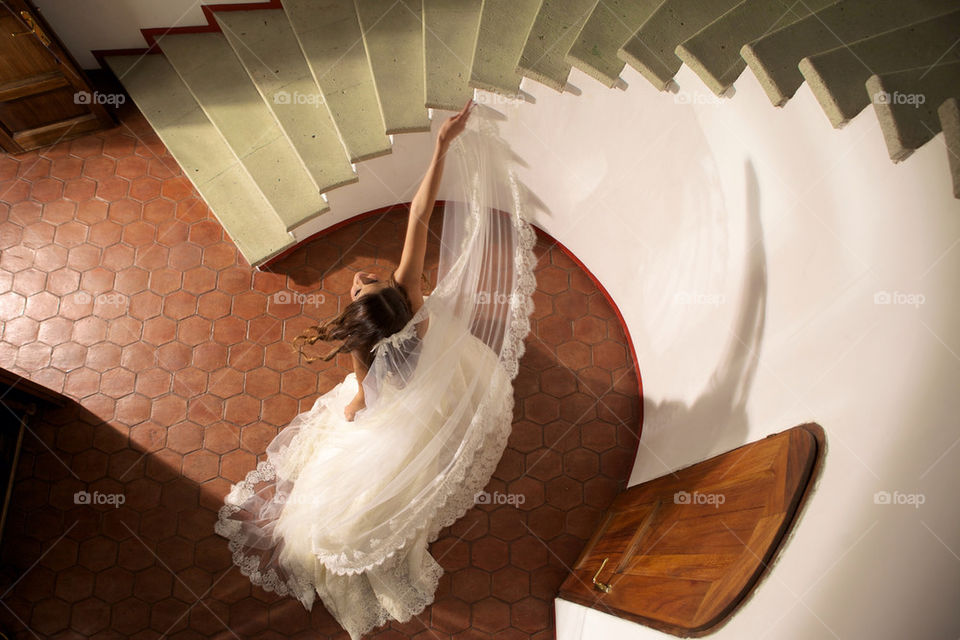 Bride dances to the morning joy