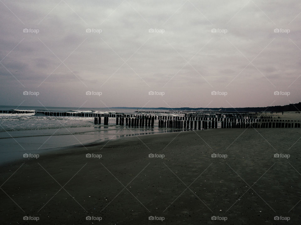 sea landscape in the late winter