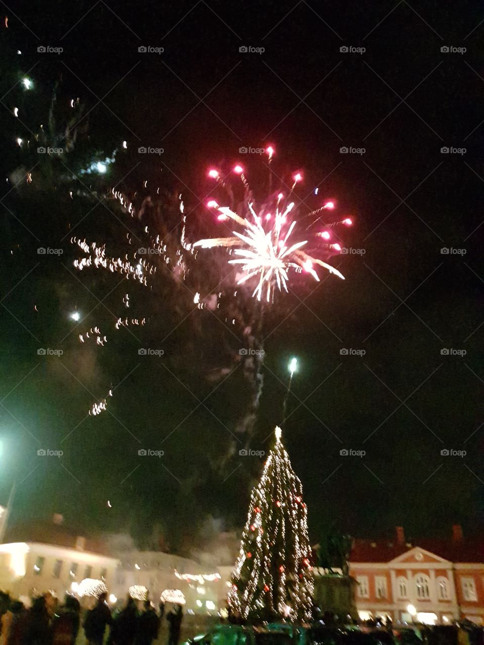 Christmas, Fireworks, Festival, Celebration, Winter