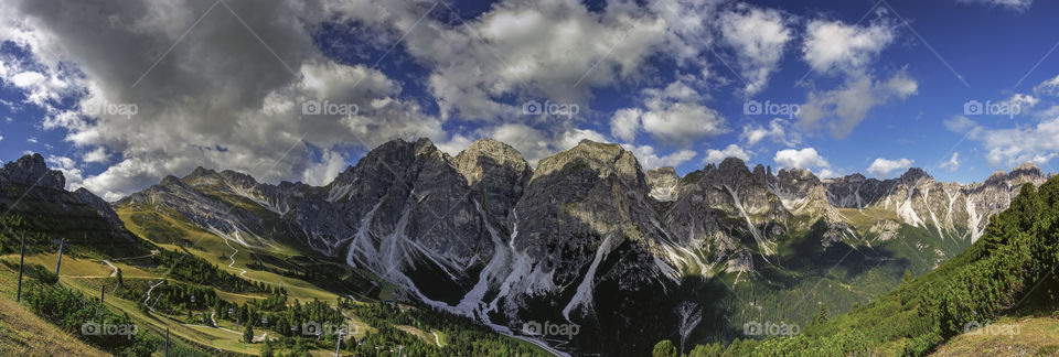 Panoramic view of Tyrol mountains