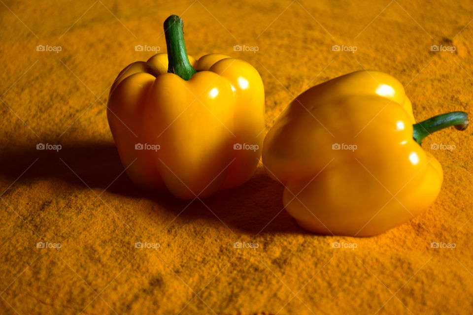 Two Yellow Bell Pepper