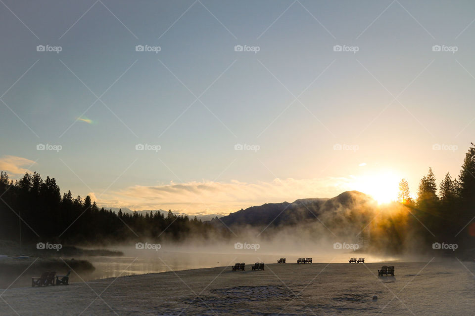 Sunrise over Hume Lake