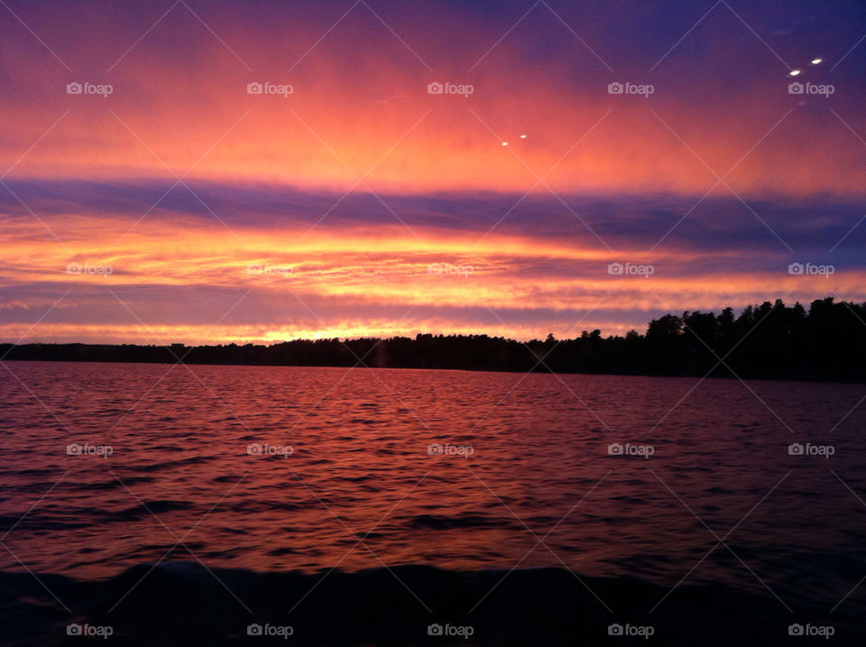 sweden sunset water lake by marresergio