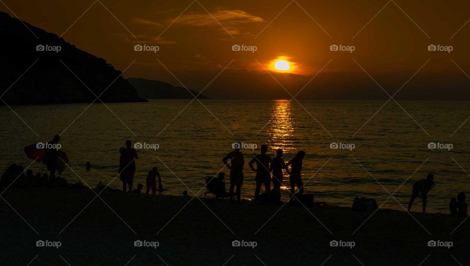 Sunset Myrtos Beach