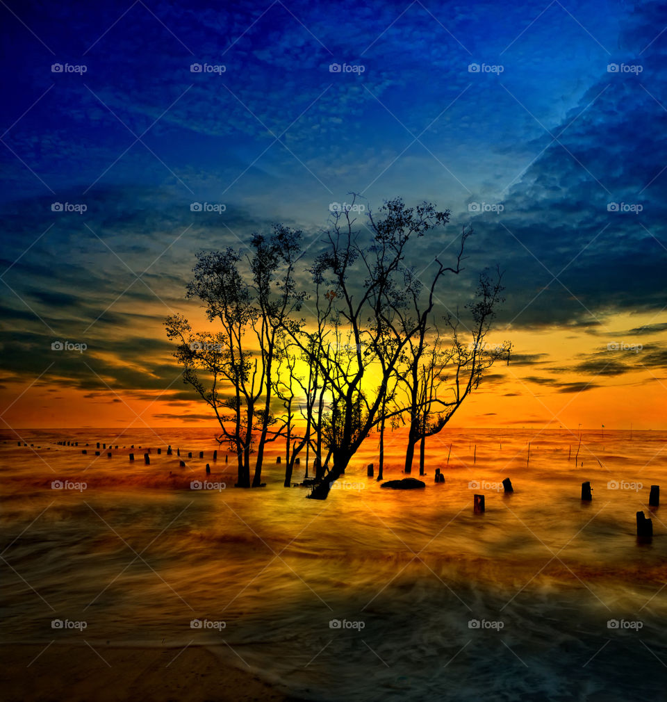 sunset at ambalat beach