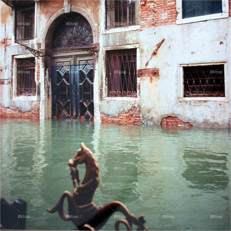 Venice canal. View from gondola 