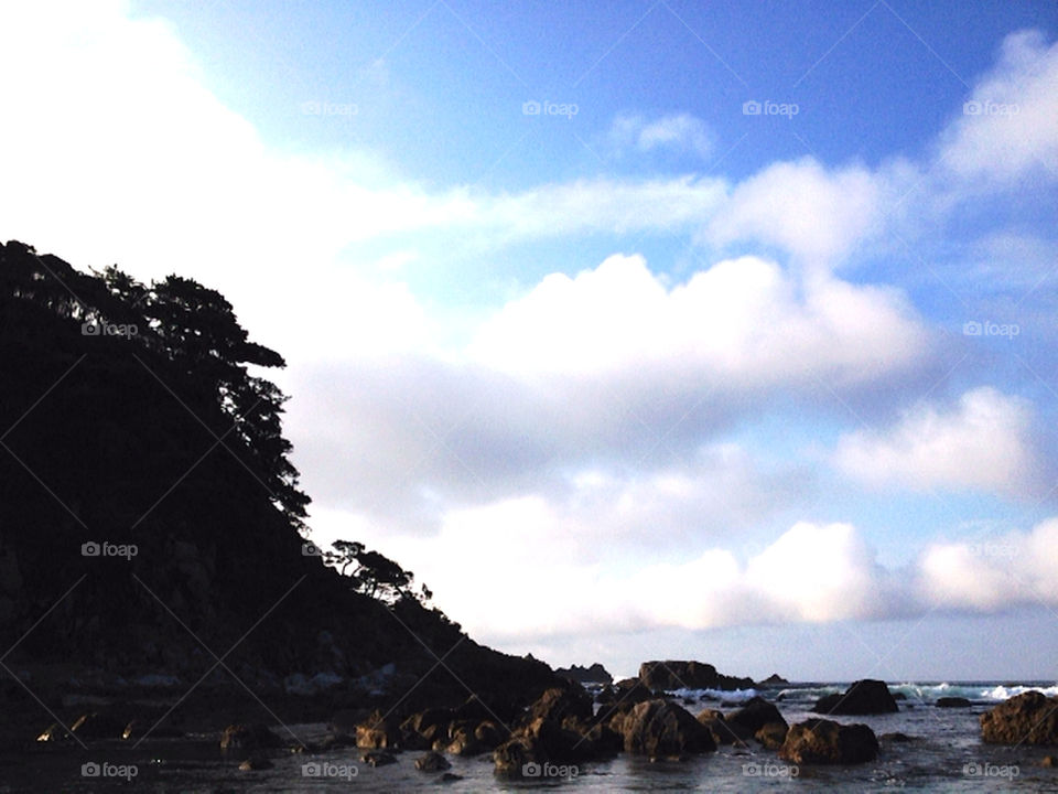 beach ocean sky blue by hugo