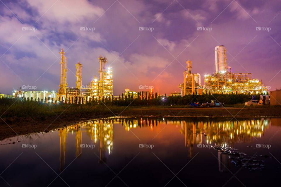 oil and gas refinery industrial plant