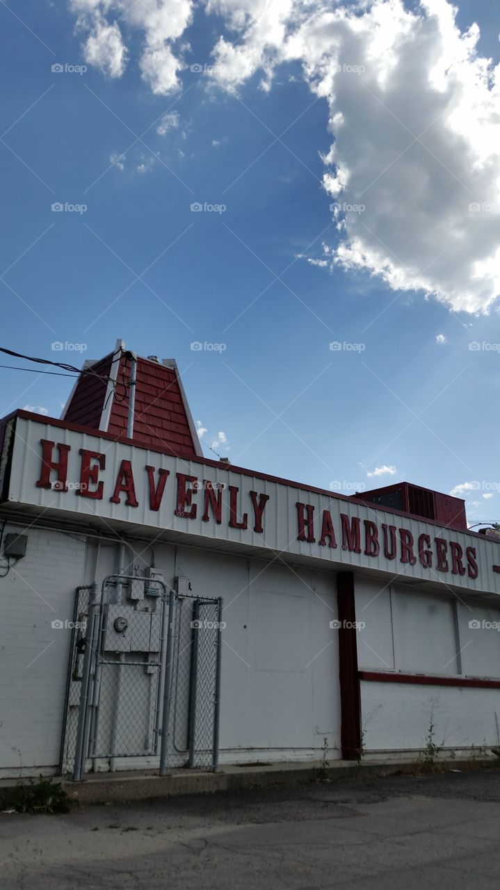 Heavenly Hamburgers Sign