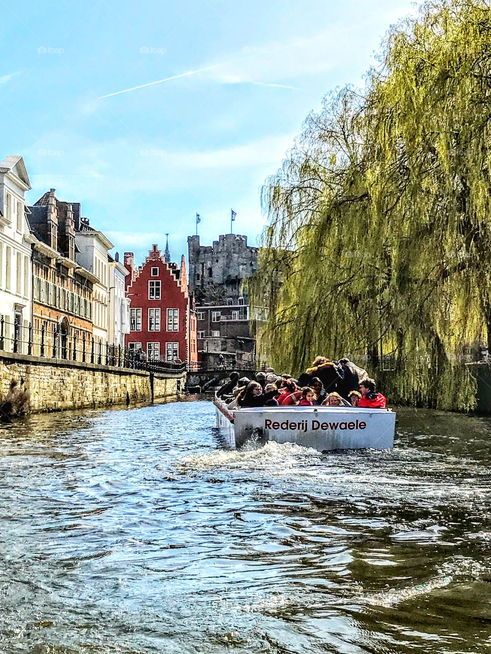 Boat Tour on the river Leie in medieval city of Ghent