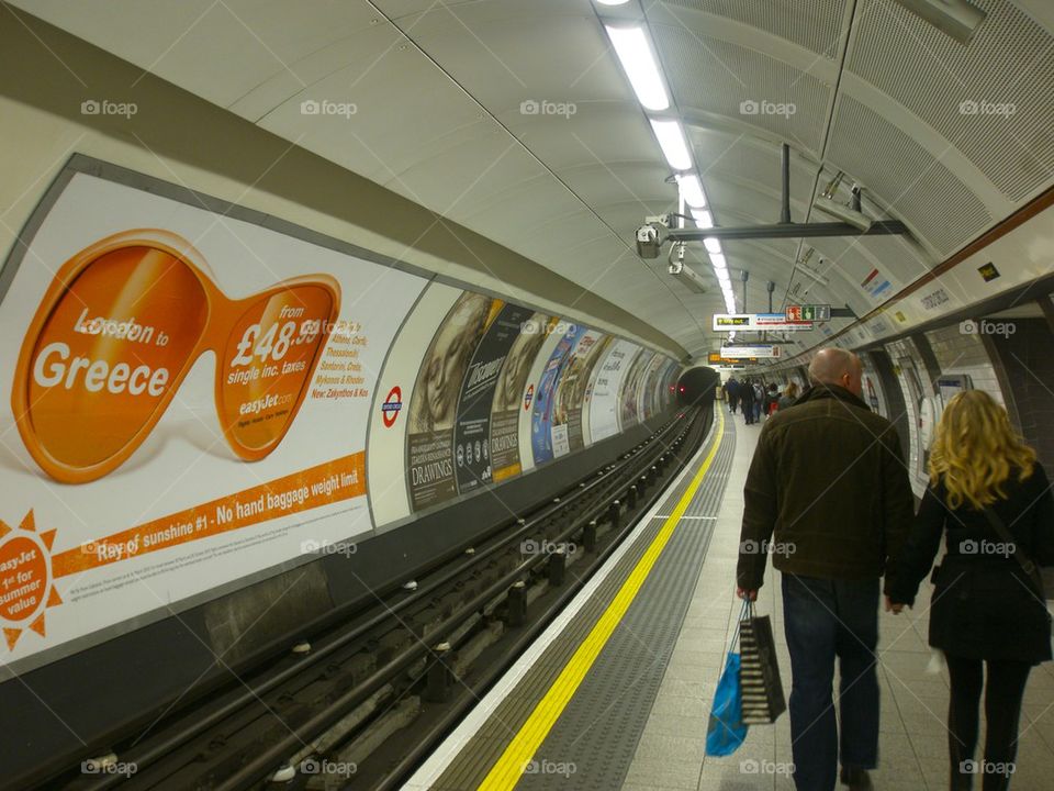 THE OXFORD CIRCUS TUBE UNDERGROUND STATION LONDON, ENGLAND