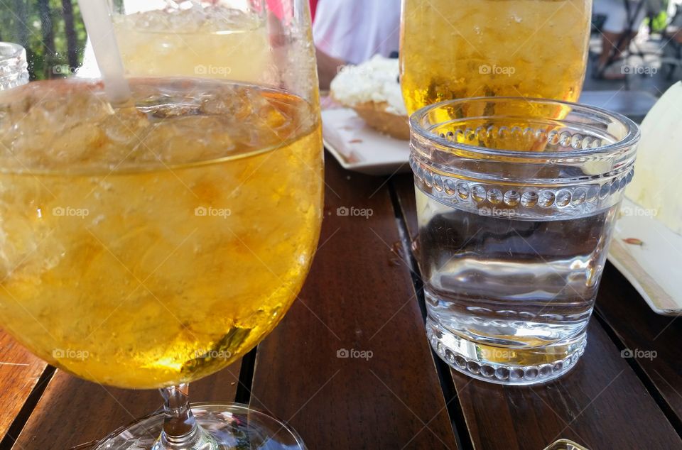 A cool drink at an outdoor café