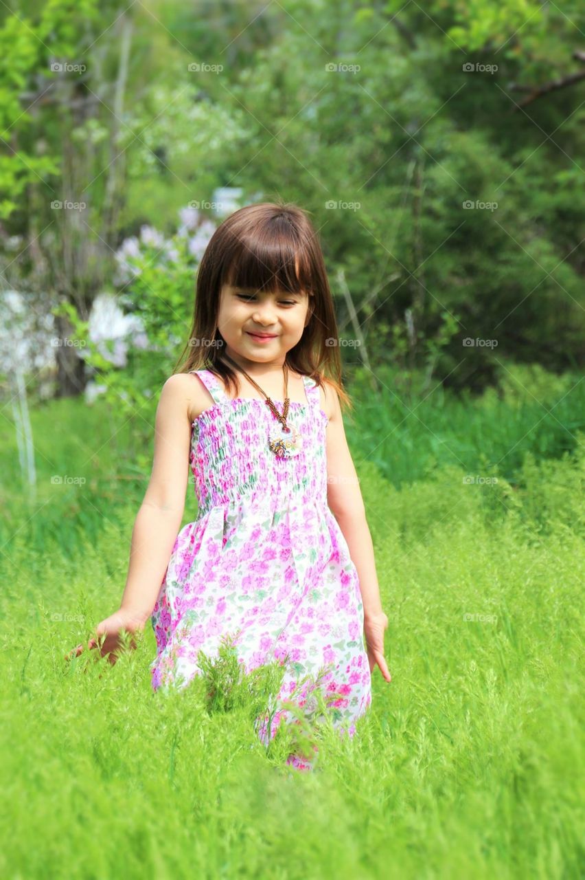 Girl in dress