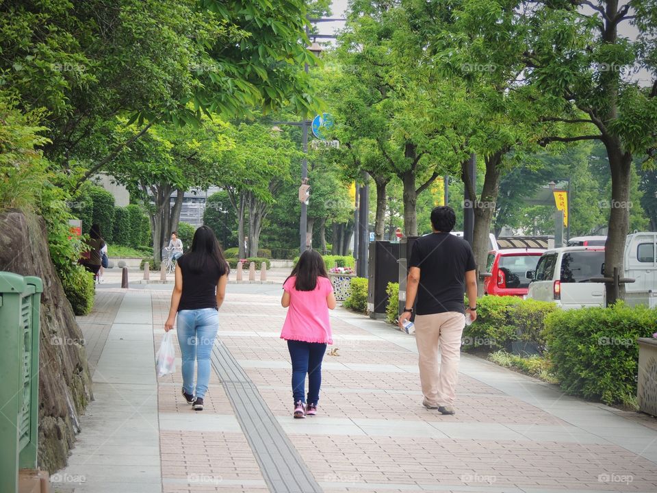 Walking in the street