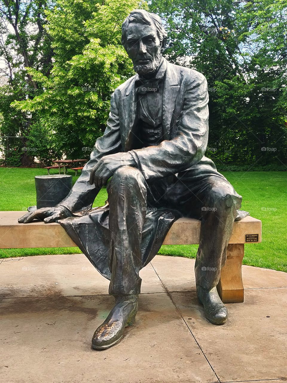 Abraham Lincoln Statue at the Julia Davis Park in Boise, ID.
