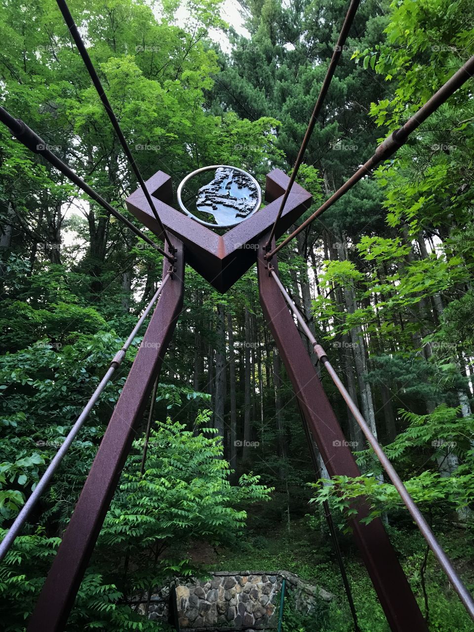 Cedar falls suspended bridge