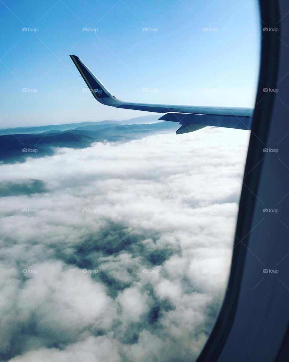 Clouds nuvens avião airplane