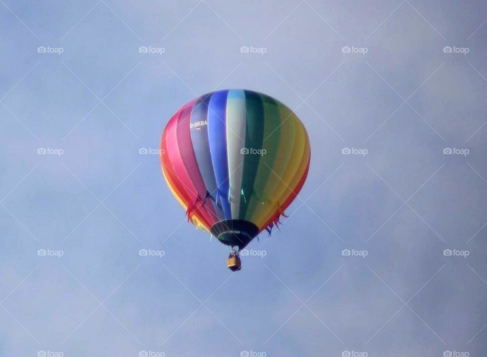Air balloon. Rainbow colors