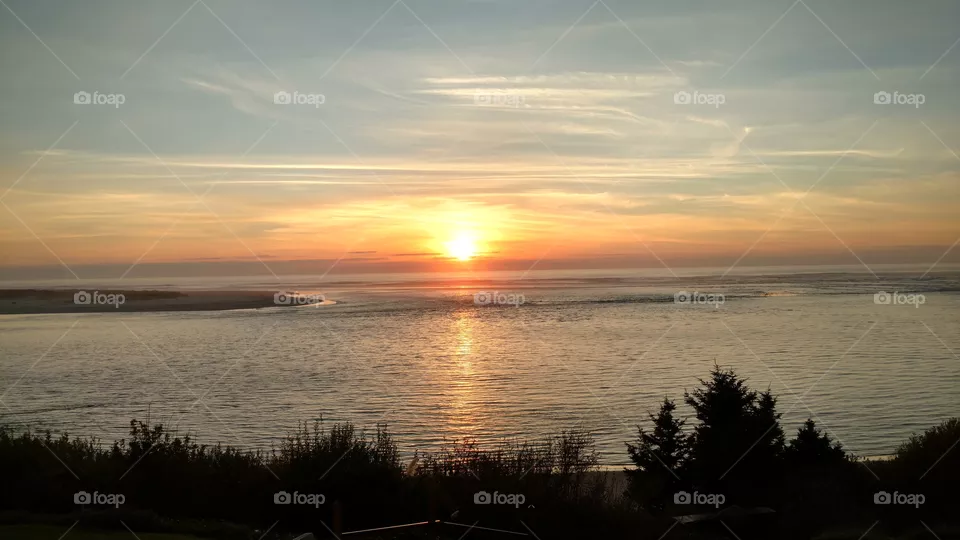 Sunset, Dawn, Water, Landscape, Sun