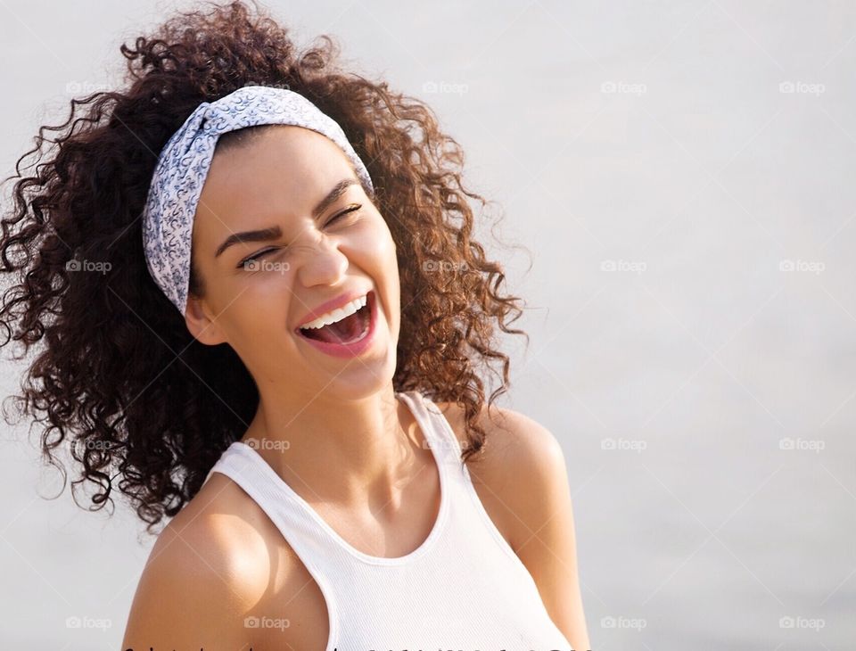 Beautiful laughing girl 