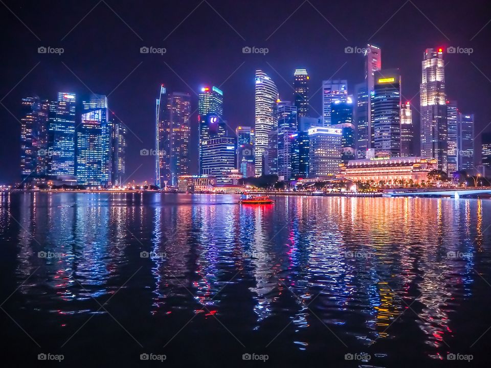 Night scape, Singapore city