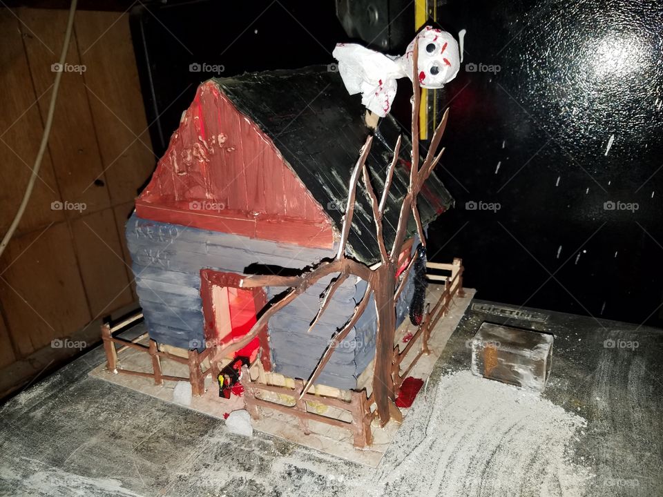 house i made out of popsicle sticks.