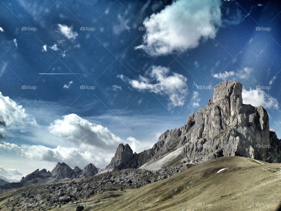 View of rocky mountains