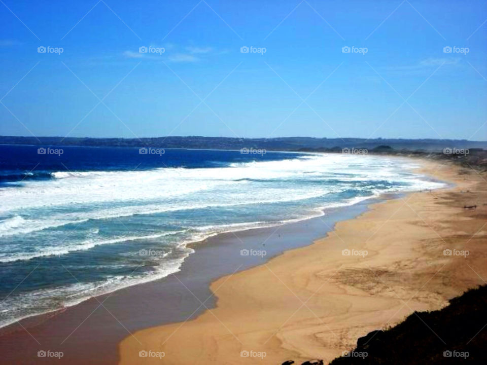 beach ocean blue summer by llotter