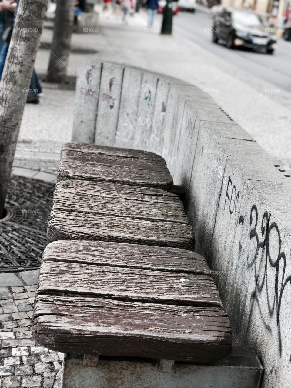 Graffiti bench