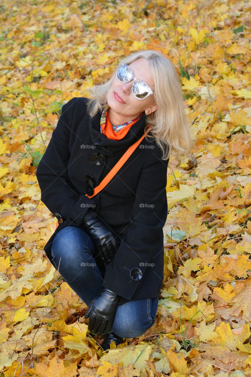 Fall, Girl, Park, Nature, Maple