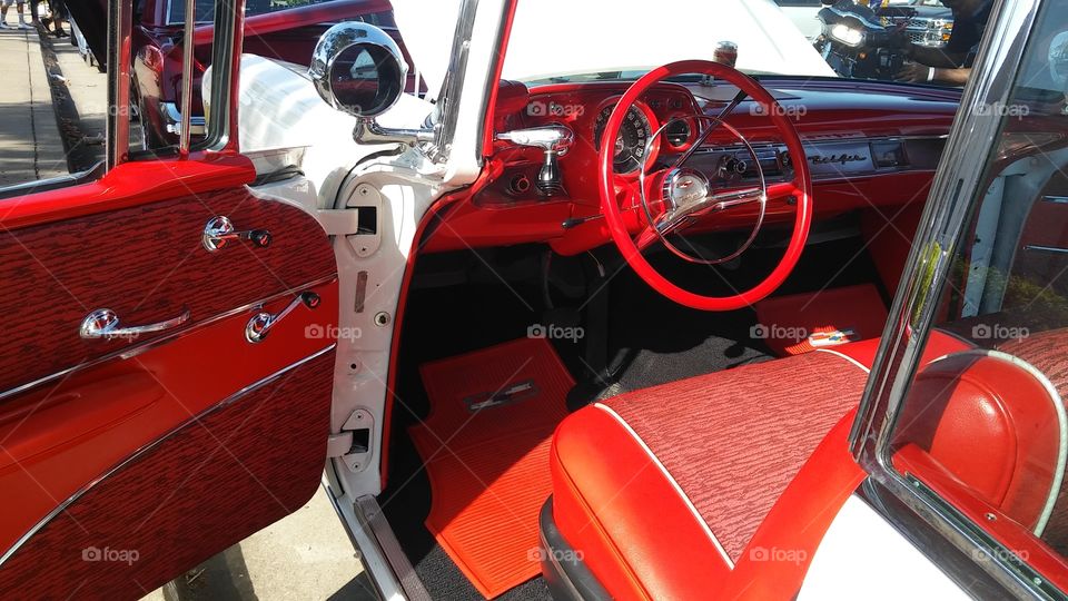 Red steering wheel