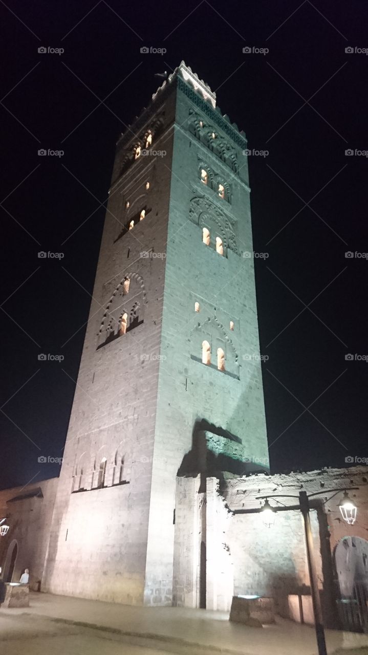 Al koutoubia Mosque built in the 12th century. A very historical monument placed in Marrakech, Morocco next to the known Jamaâ El Fna square