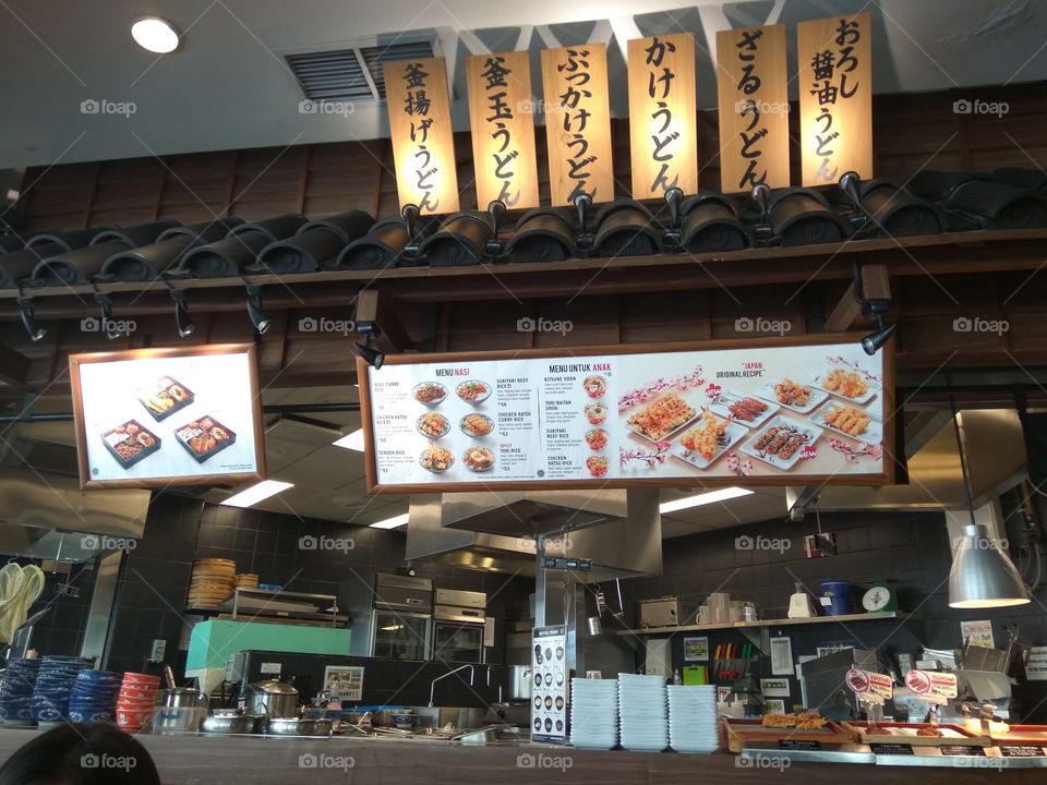 fast food restoran with udon