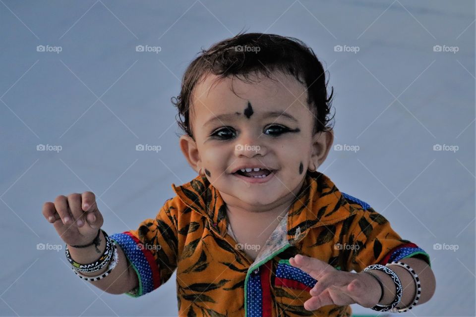 (Veer kag ) cute Male baby Rajasthan leelamba . beautiful Kuki background