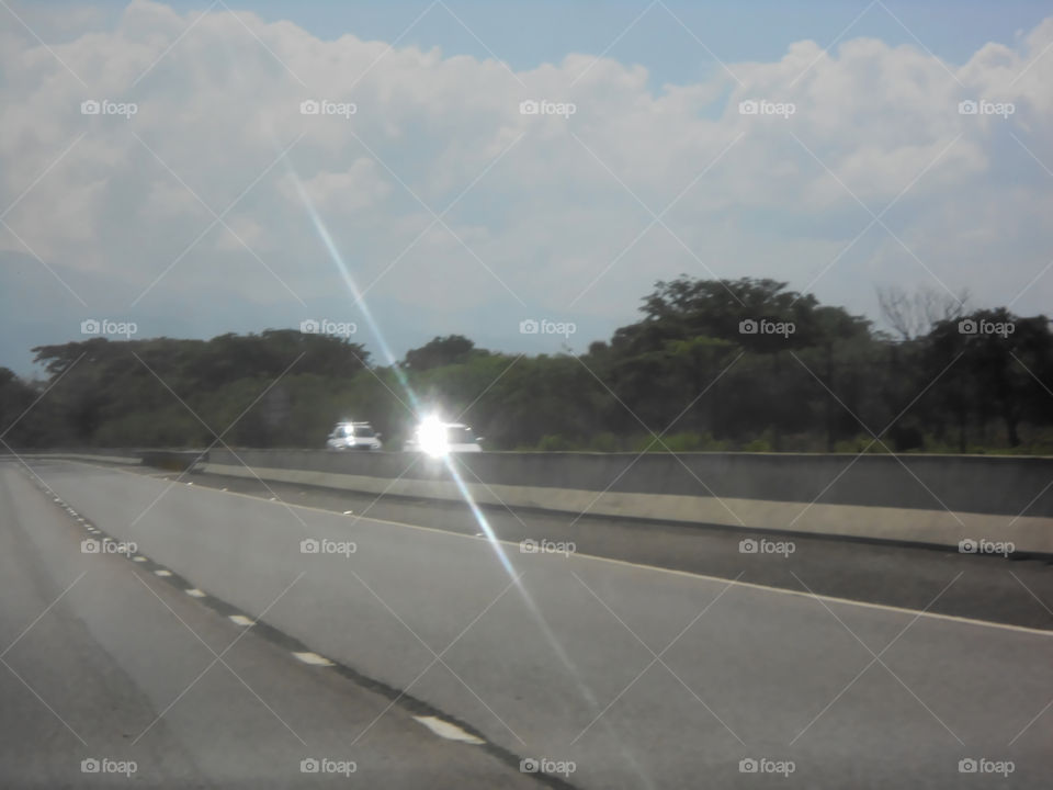 Sun Reflecting From A Windscreen