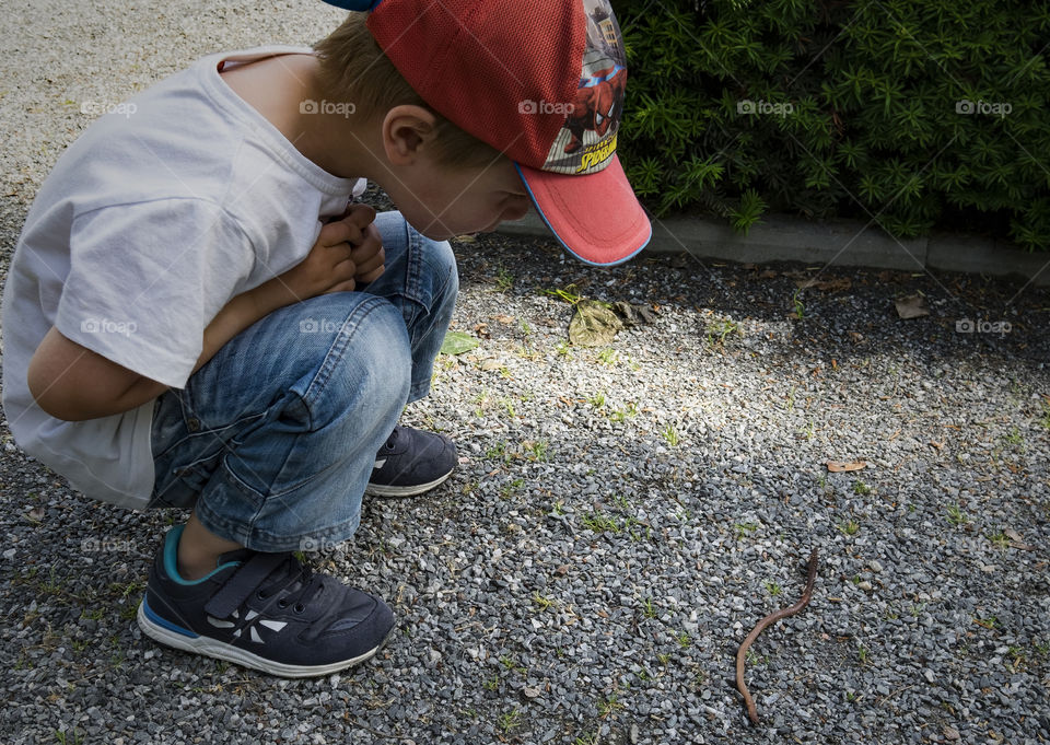 The boy and the worm