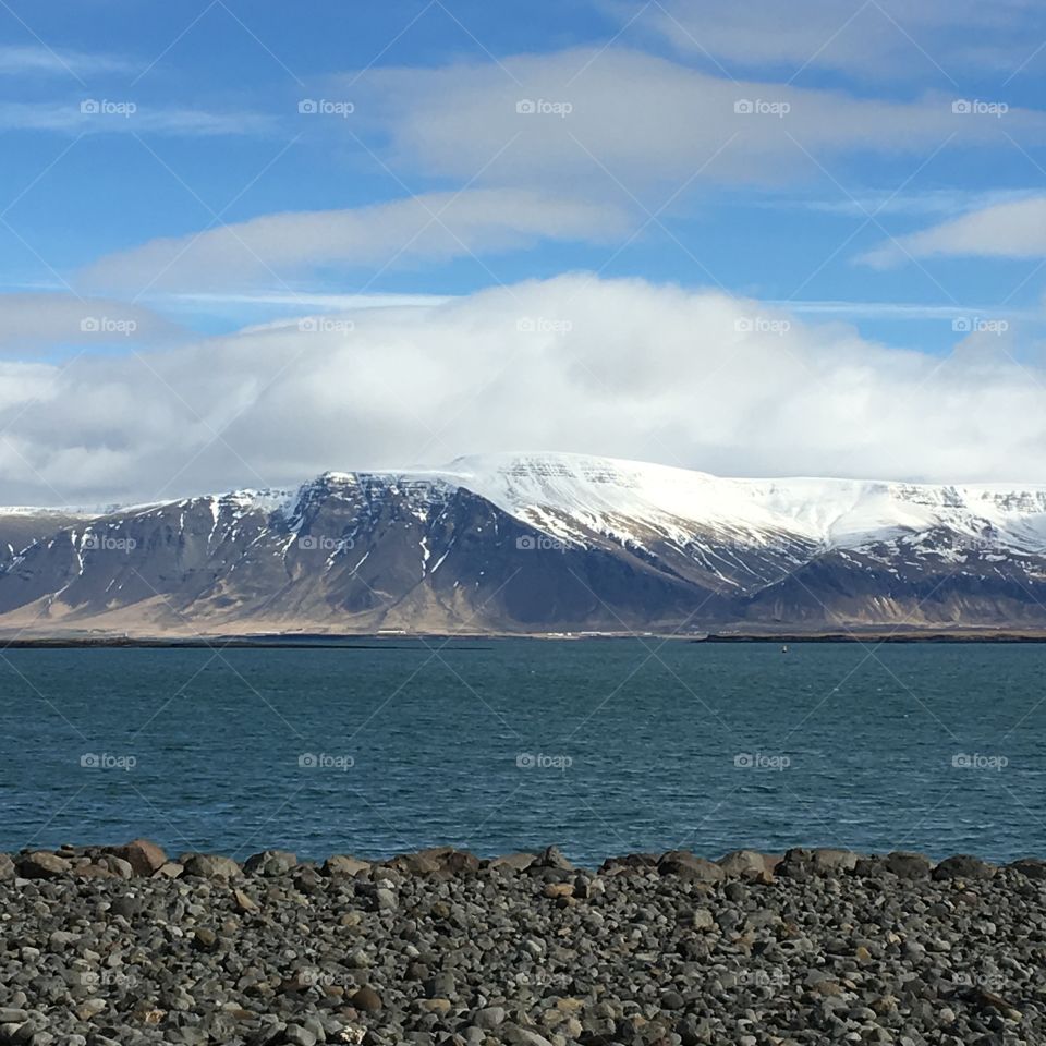Mt. Esjan from Reykjavik 