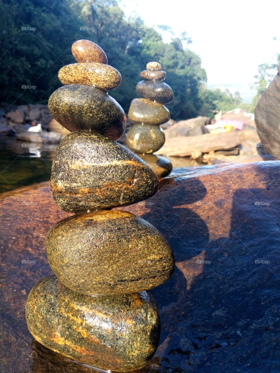 beautiful river rock art