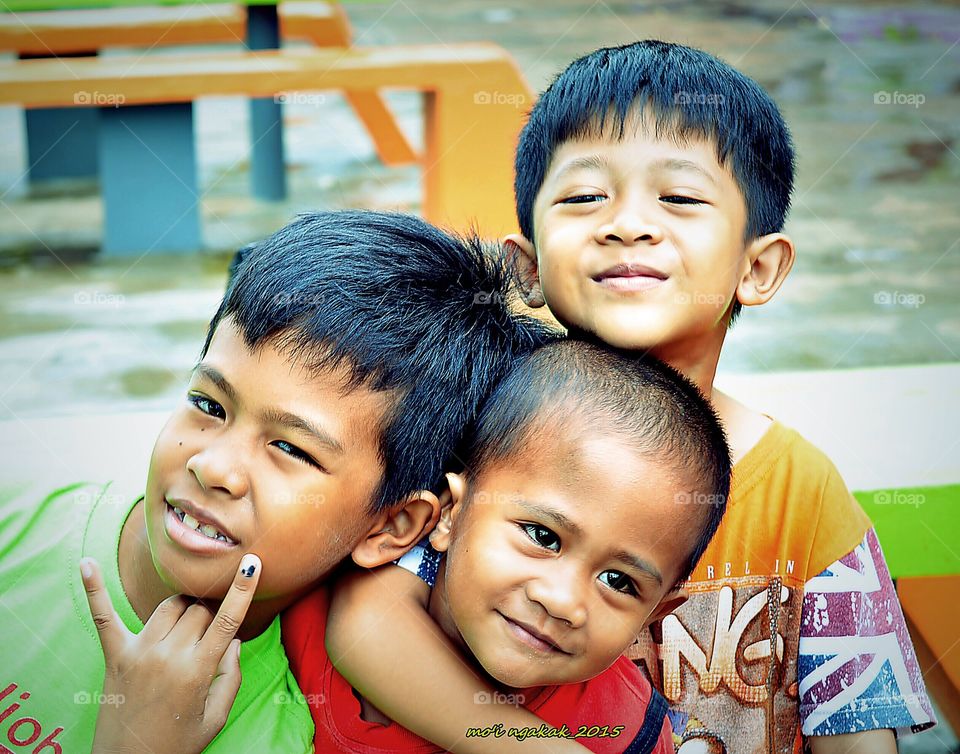 Group of Asian boys