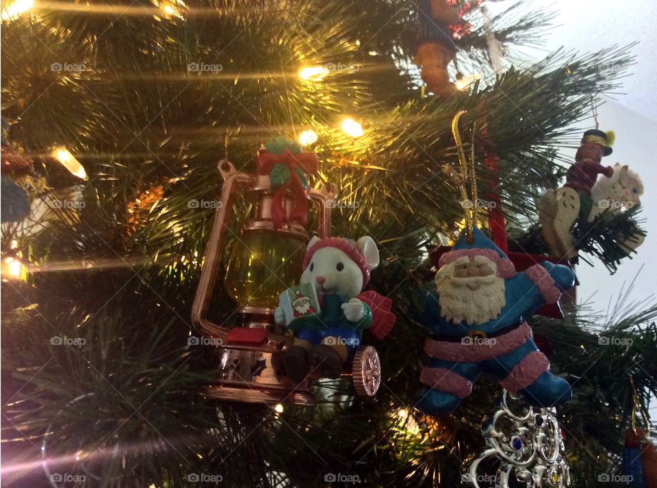 Christmas Background Mouse & Lantern