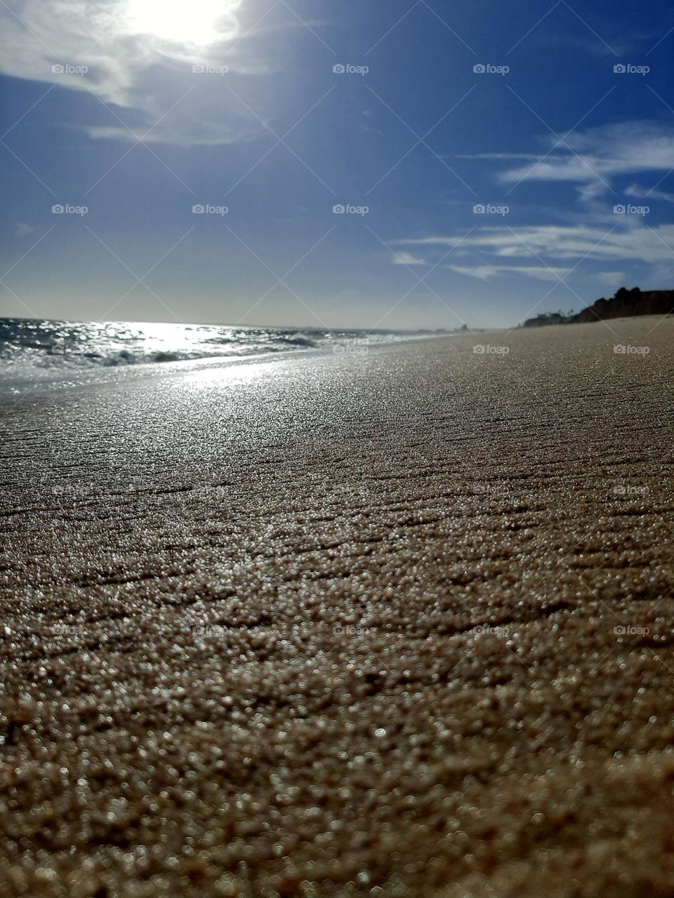 Sea Shore Ground View - Water over sand