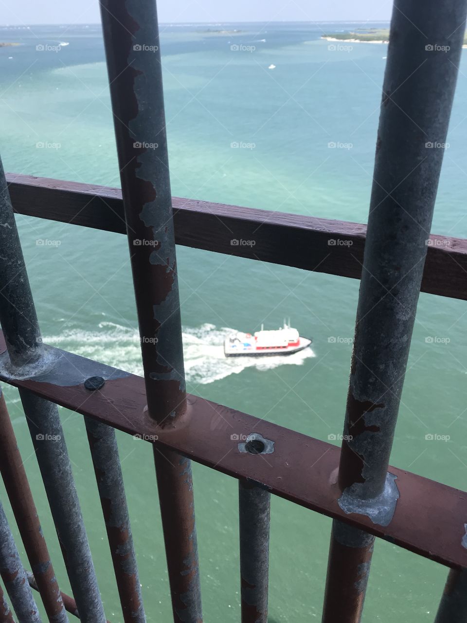 Lines Texture Steel Boat Ocean View 