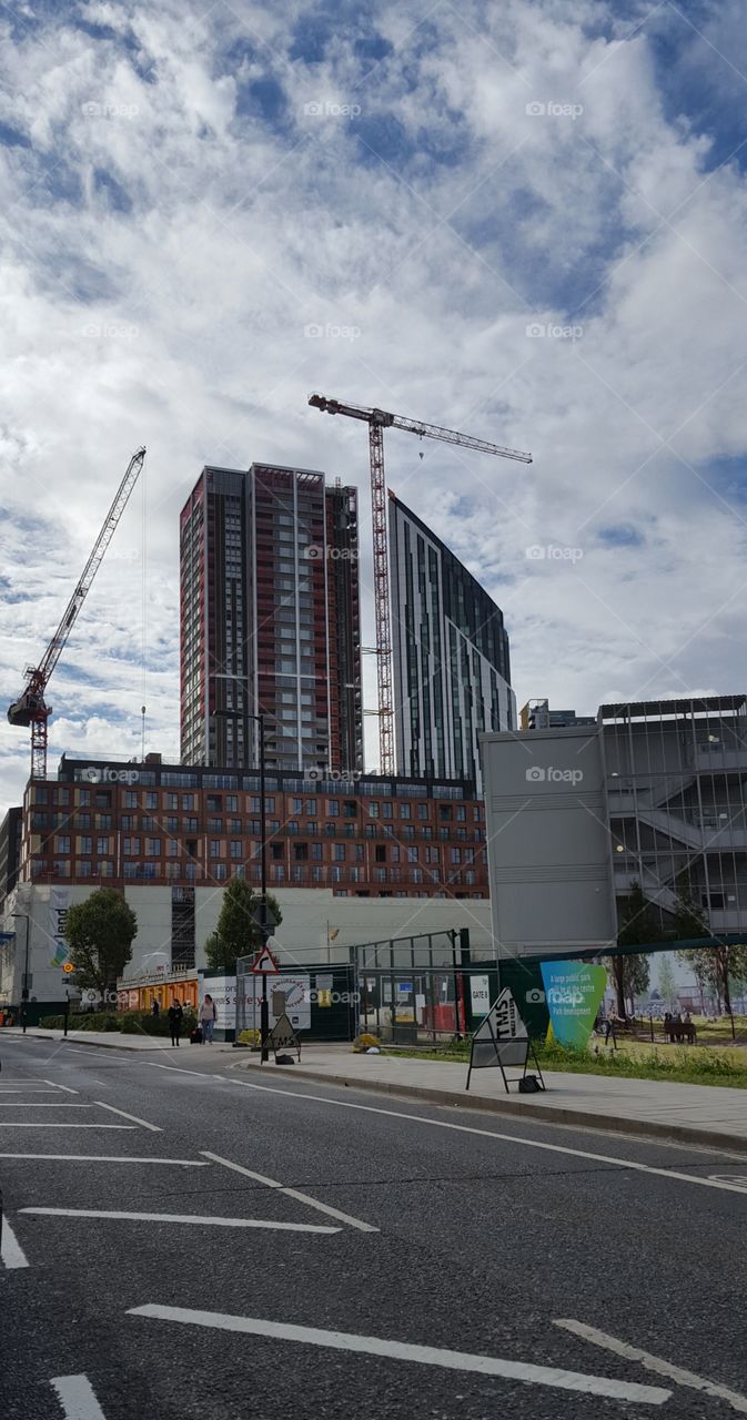 London Construction Site With Crane