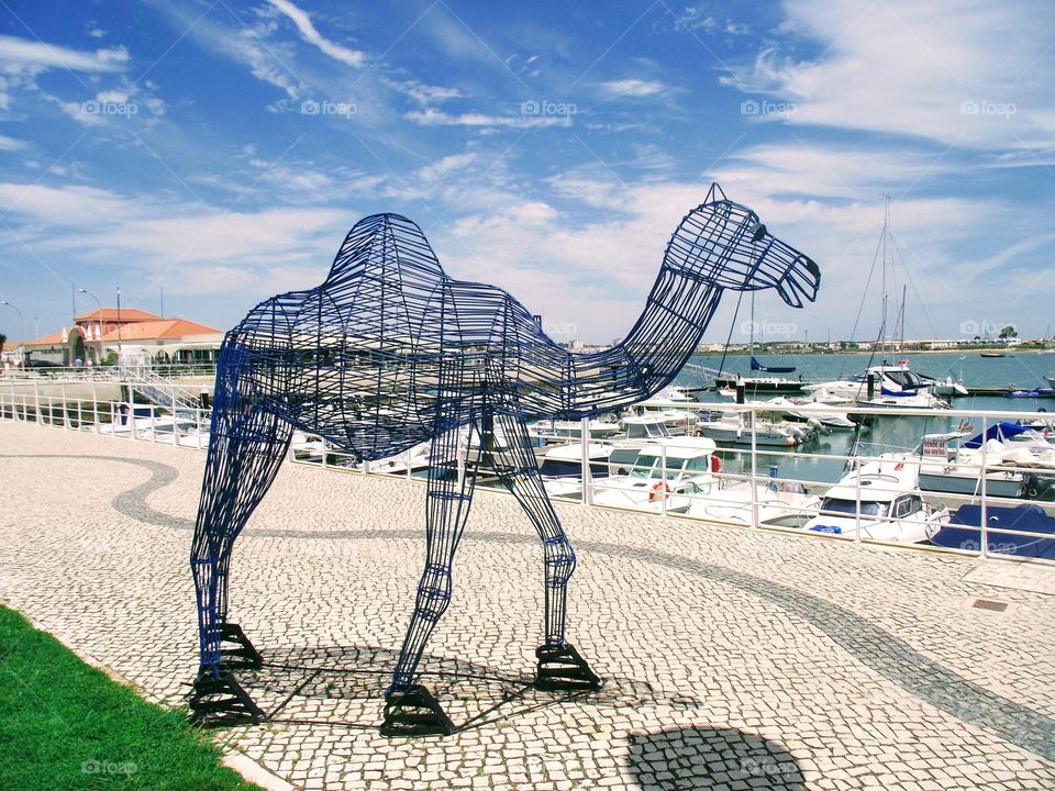 Wire Camel Sculpture Algarve Portugal
