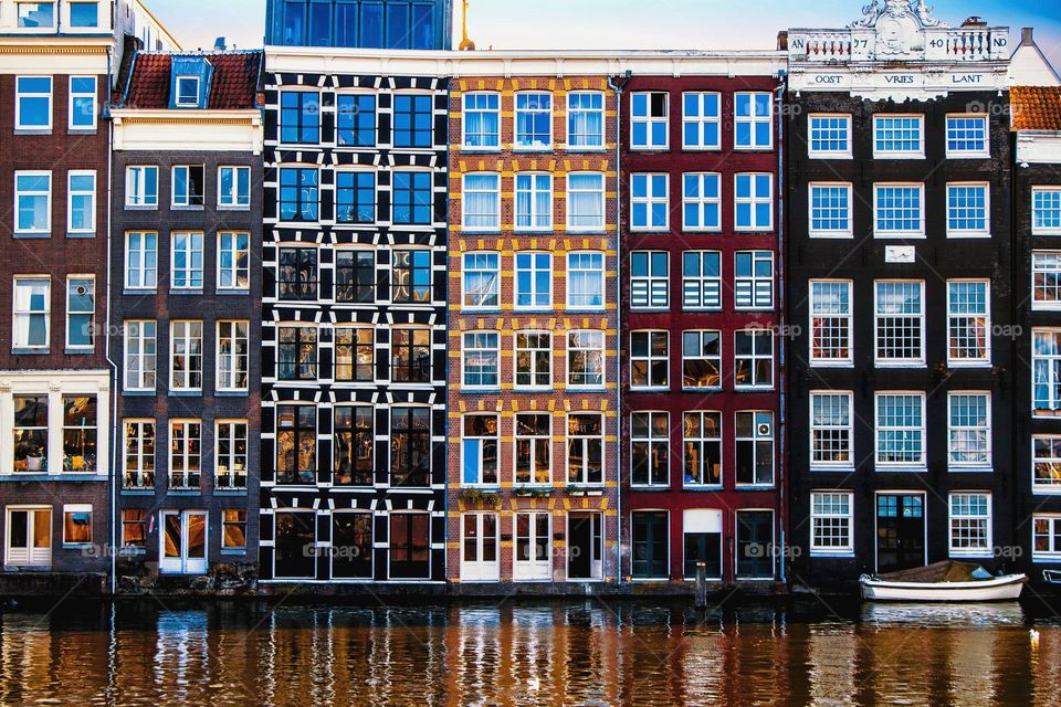 The houses of Amsterdam overlooking the canals.