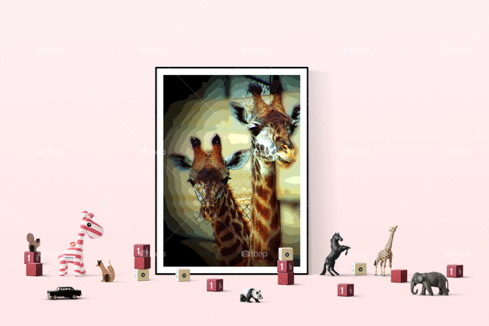 Nursery Toys With Giraffe Art Work, Giraffe Photography, Children’s Toys